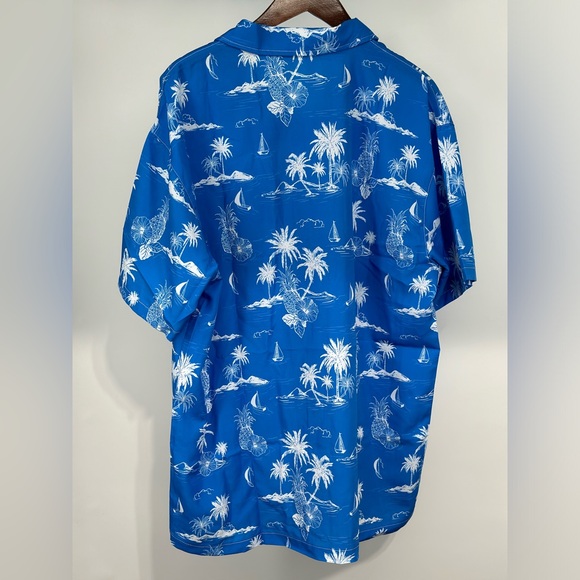Men's Short Sleeve Hawaiian Shirt Loose Fit, Floral Print - Picture 3 of 4